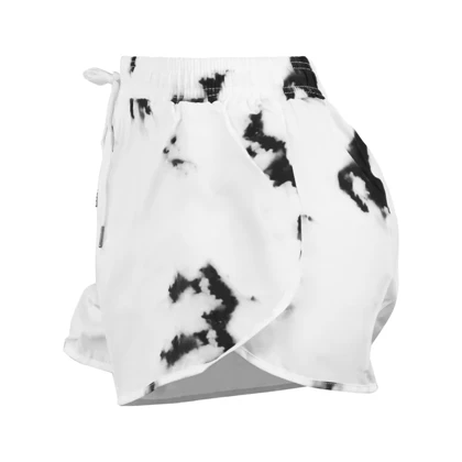 شلوارک کشاله دار ورزشی زنانه مدل 020 سفید مشکی