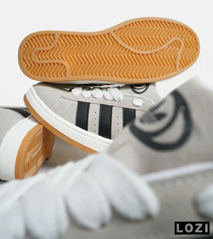 کفش کتانی زنانه و مردانه کرم مشکی ADIDAS Campus مدل 5720