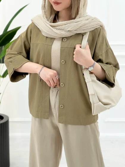 شومیز مانتو زنانه لینن یلدا