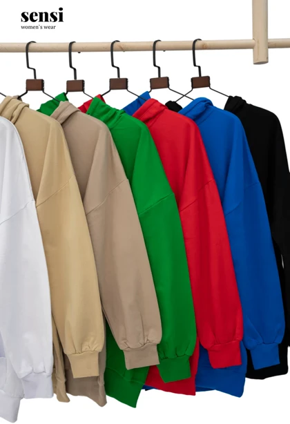هودی داخل کرک رنگی ساده
