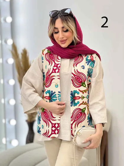 جلیقه طرح دار