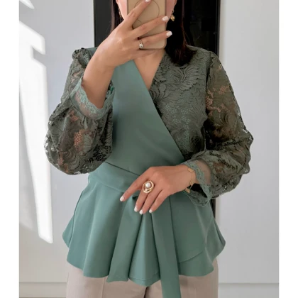 شومیز مجلسی زنانه مدل چپ و راستی