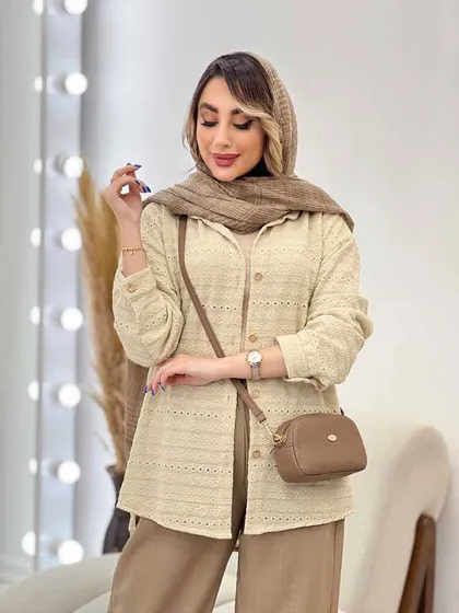 شومیز جلو دکمه گیسو