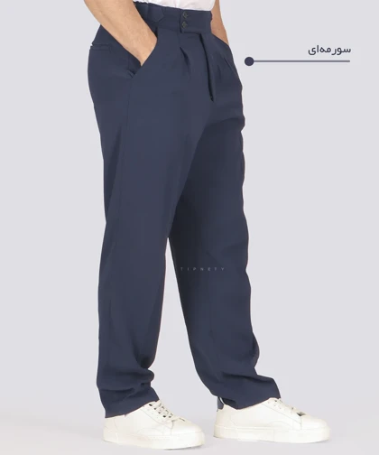 شلوار پارچه ای مام استایل مردانه پیله دار 5660