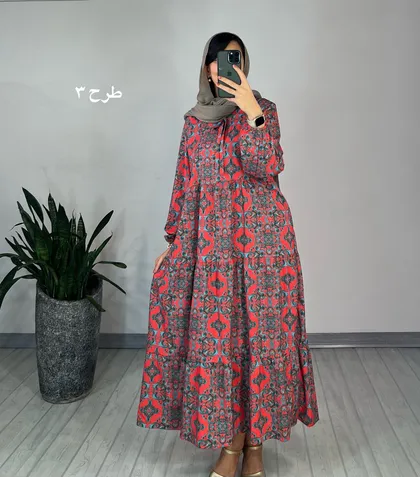 پیراهن طرحدار مزونی 60
