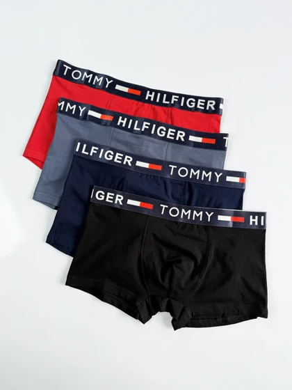 شورت پادار مردانه نخ پنبه جعبه ای تامی Tommy