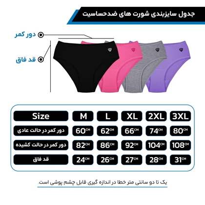 شورت زنانه ضدحساسیت مودال تاپیک بسته 4 عددی مشکی مدل پانیذ