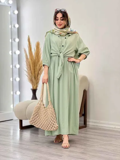 ست پیراهن دو تکه آستین پیله
