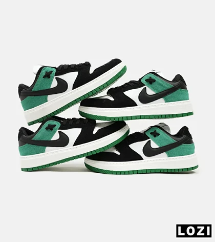 کفش کتانی مردانه مشکی سفید سبز نایک NIKE SB