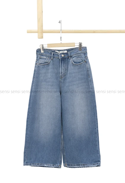 شلوار جین کراپت واید لگ کد1005012