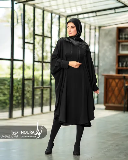 عبا صدف کوتاه مشکی