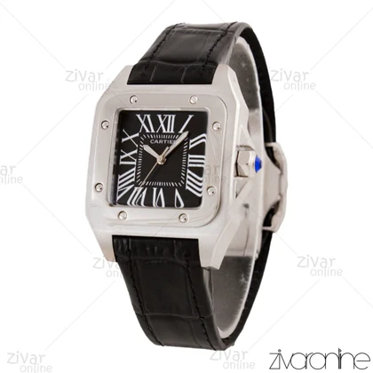 ساعت کارتیر زنانه مدل سانتوس بند چرمی 105594
