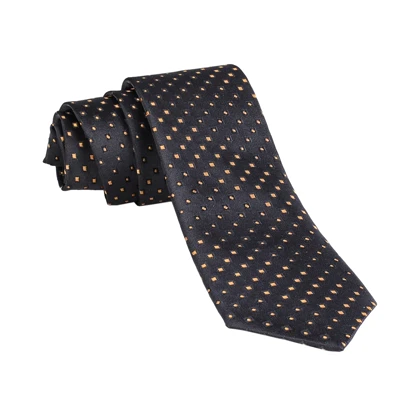 ست کراوات و پوشت مشکی طلایی 98120