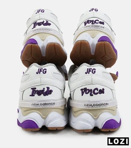 کفش کتانی مردانه و زنانه سفید بنفش NEW BALANCE 9060 مدل 2153