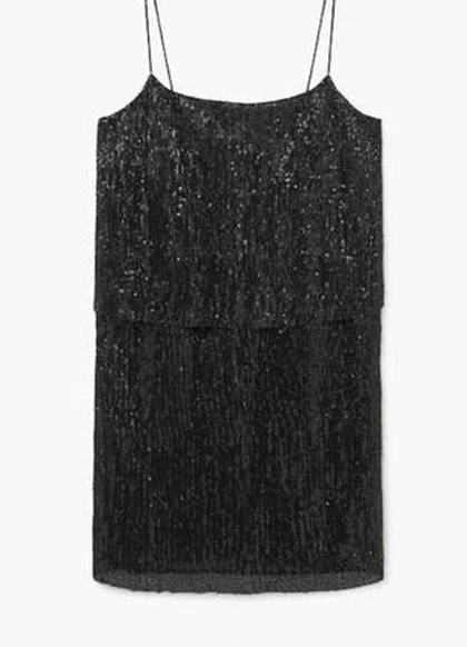 پیراهن مجلسی زنانه مشکی MANGO