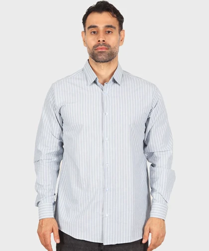 پیراهن مردانه آستین بلند راه راه 0346
