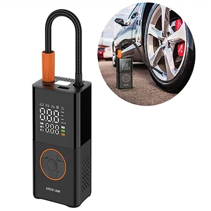 پمپ باد و چراغ قوه بی‌سیم شارژی گرین‌لاین GTI-01