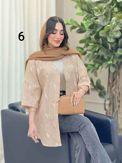 شومیز آستین پاکتی طرح دار