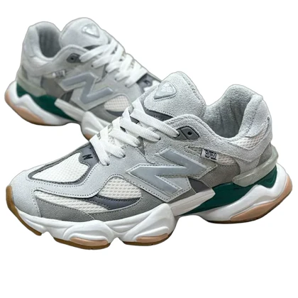 کفش و کتانی مردانه و زنانه چرم طبیعی مدل نیوبالانس NEWBALANCE 9060 رنگ طوسی کد 8992