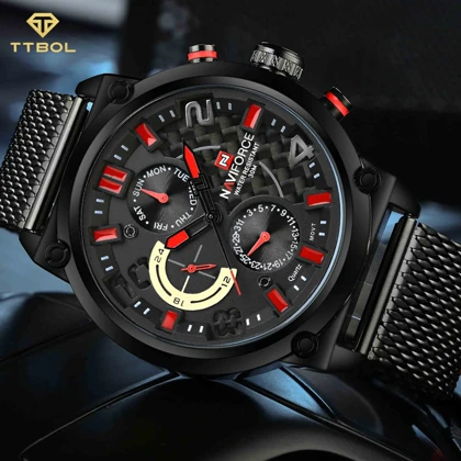 ساعت مچی مردانه ناوی فورس NAVIFORCE NF9068S B/R/B