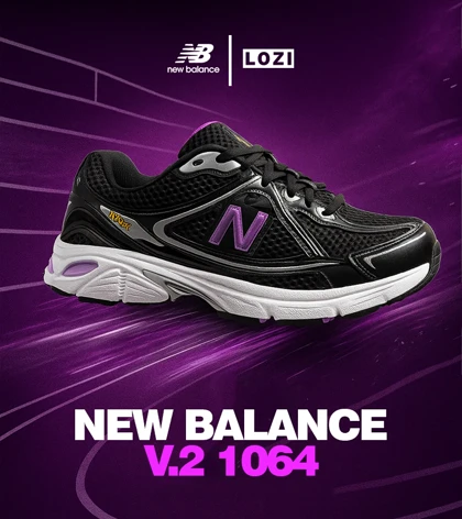 کفش کتانی مردانه و زنانه مشکی بنفش NEW BALANCE 1064 V.2