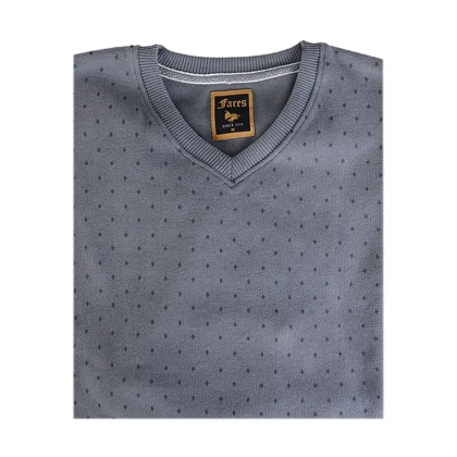 پلیور یقه‌هفت مردانه طرح خال‌خالی