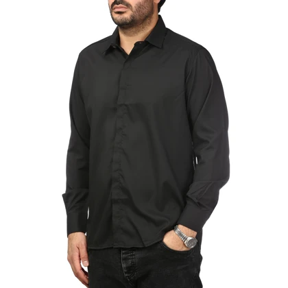 پیراهن آستین بلند ساده مردانه مدل 6102391