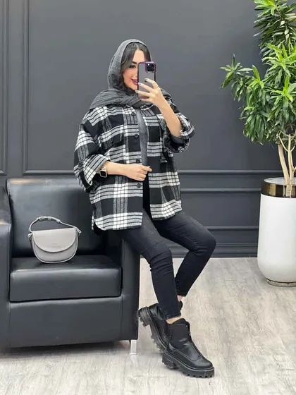 شکت چهارخونه آستین پاگن