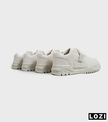 کفش کتانی بگ دار مردانه و زنانه کرم BERSHKA