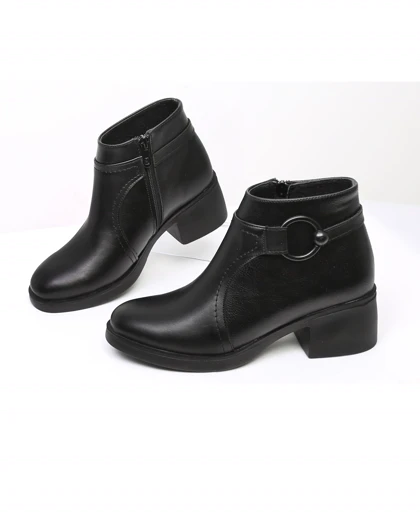 کفش نیم‌بوت زنانه بغل زیپ مدل NB-4713