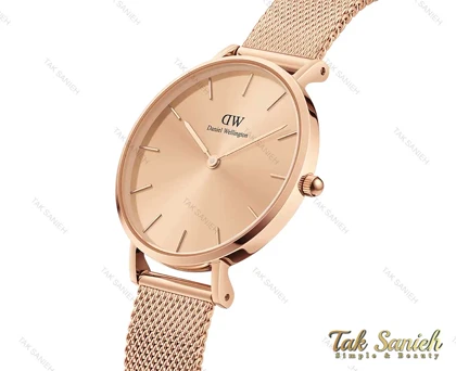 ساعت دنیل ولینگتون رزگلد زنانه بند حصیری Daniel-3910-L