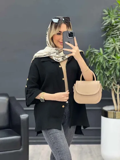 مانتو تک جیب آستین پاگن