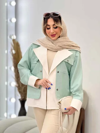 کت ترکیبی لمه دار