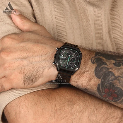 ساعت مگیر صفحه مربعی Megir MS2217G-BK-1N9