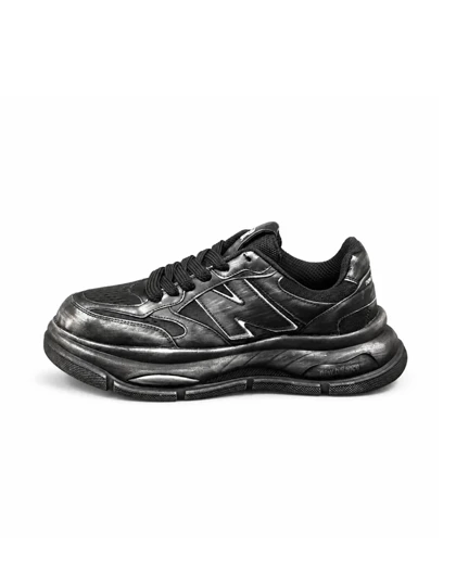 کفش کتانی مردانه مدل نیوبالانس کاستوم شده مشکی New Balance
