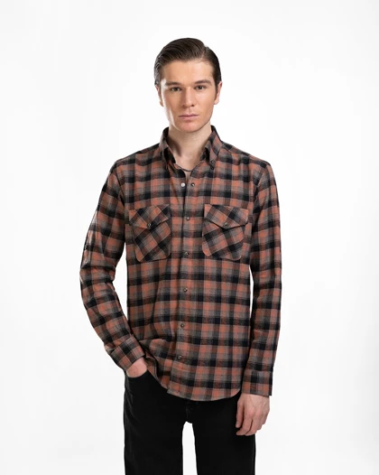 پیراهن دو جیب پشمی کد 1841