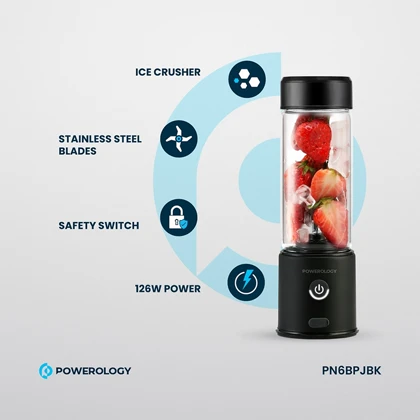 مخلوط کن و شیکر 6 تیغهPOWEROLOGY مدل BLADE PORTABLE JUICER