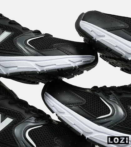 کفش کتانی زنانه و مردانه مشکی سفید NEW BALANCE 530 مدل 6626