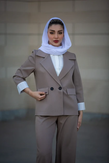 کت زنانه پرادا مچ آستردار