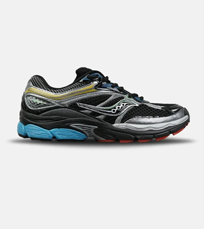 کفش کتانی مردانه و زنانه مشکی طوسی Saucony pro grid omni 8 مدل 8891