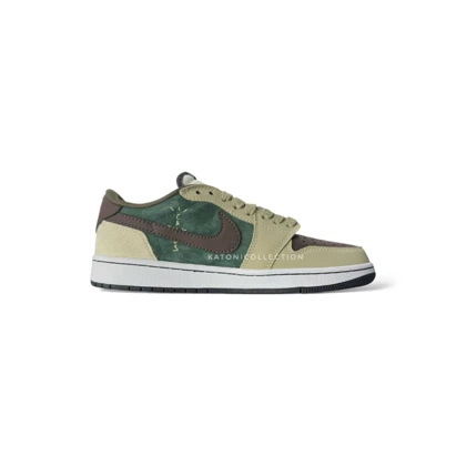 کتانی نایک ایر جردن 1 تراویس اسکات گرین Nike Air Jordan 1 Low Travis Scott