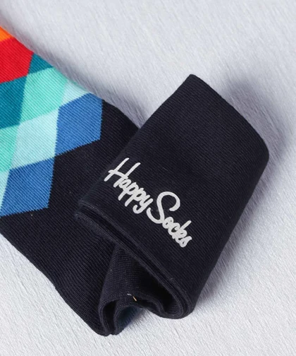 جوراب ساق بلند رنگارنگ Happy کد 1013