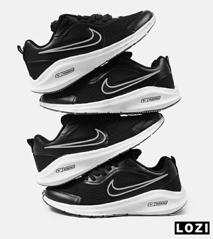 کفش کتانی بزرگ پا مشکی سفید نایک NIKE PEGASUS V10