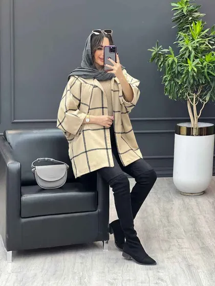پالتو خفاشی بغل دکمه