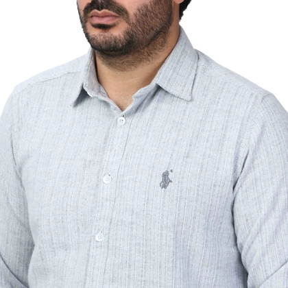 پیراهن آستین بلند راه راه مردانه مدل 6102073