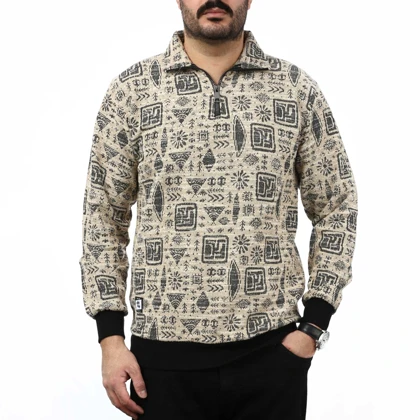 بلوز آستین بلند نیم زیپ مردانه مدل 6101888