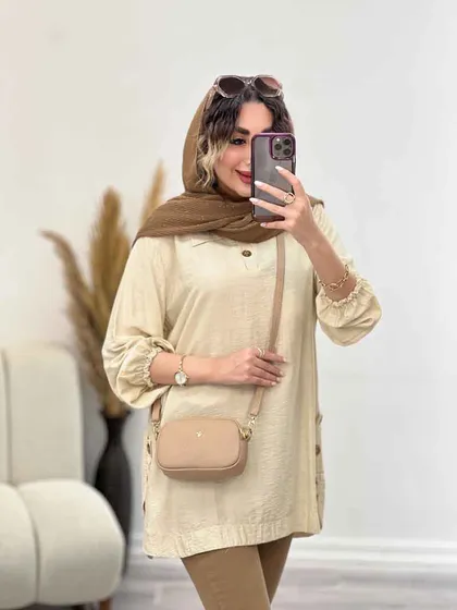 شومیز جلو بسته بغل سه دکمه