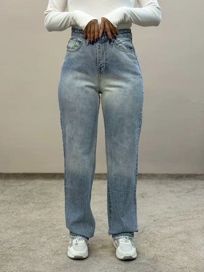 شلوار استریت جین آبی روشن تینت بروسو