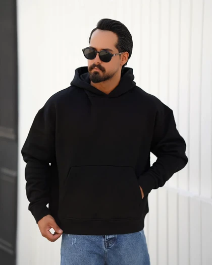 هودی مردانه دورس سه‌نخ بیسیک باکسی