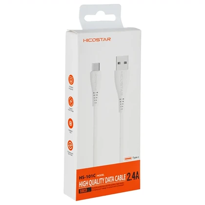 کابل تایپ سی 2.4 آمپر هایکو استار Hicostar مدل HS-101C طول 1 متر